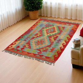   Afgán Kilim szőnyeg Chobi 125x81 kézi szövésű etnikai kilim