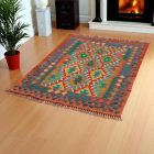 Kilim szőnyeg Chobi 144x106 kézi szövésű afgán gyapjú kilim