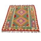 Chobi Kilim szőnyeg 122x83 kézi szövésű afgán gyapjú kilim