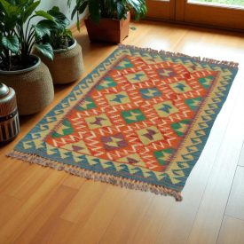   Afgán Kilim szőnyeg Chobi 125x78 kézi szövésű etnikai kilim