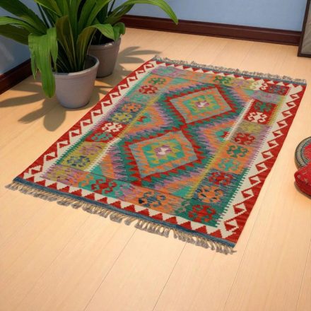 Kézi szövésű Kilim szőnyeg Chobi 106x152 afgán gyapjú kilim
