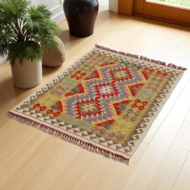   Kilim szőnyeg Chobi 87x122 kézi szövésű afgán gyapjú kilim