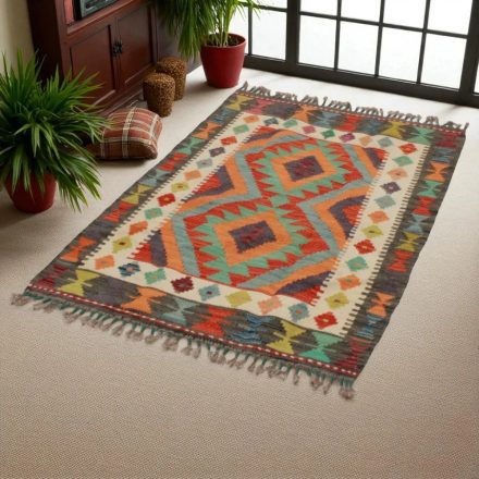 Afgán Kilim szőnyeg Chobi 129x89 kézi szövésű etnikai kilim