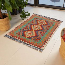   Kilim szőnyeg Chobi 85x119 kézi szövésű afgán gyapjú kilim
