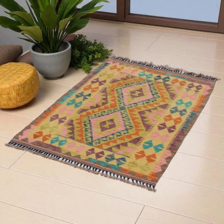 Chobi Kilim szőnyeg 117x87 kézi szövésű afgán gyapjú kilim