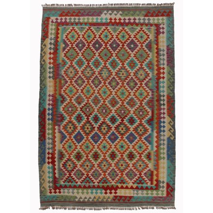 Kilim szőnyeg Chobi 202x293 kézi szövésű afgán gyapjú kilim