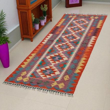 Kilim futószőnyeg Chobi 73x193 kézi szövésű afgán gyapjú kilim