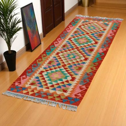 Kilim futószőnyeg Chobi 68x199 kézi szövésű afgán gyapjú kilim