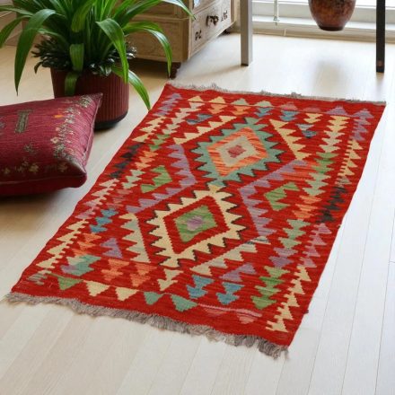 Etnikai Kilim szőnyeg Chobi 98x66 kézi szövésű afgán gyapjú kilim