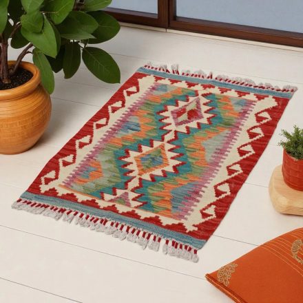 Kilim szőnyeg Chobi 87x64 kézi szövésű afgán gyapjú kilim