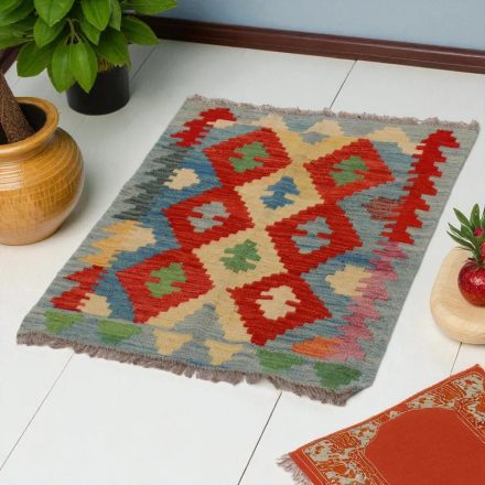 Kilim szőnyeg Chobi 81x63 kézi szövésű afgán gyapjú kilim