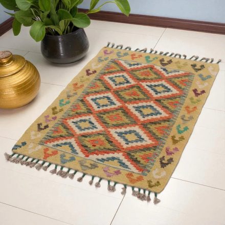 Kilim szőnyeg Chobi 93x62 kézi szövésű afgán gyapjú kilim