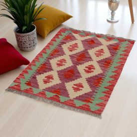   Kilim szőnyeg Chobi 86x67 kézi szövésű afgán gyapjú kilim