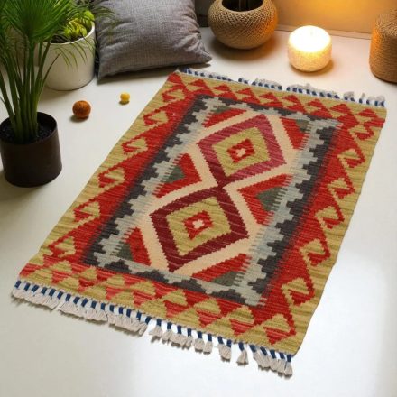 Kilim szőnyeg Chobi 87x60 kézi szövésű afgán gyapjú kilim