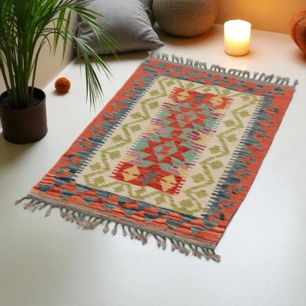 Etnikai Kilim szőnyeg Chobi 95x64 kézi szövésű afgán gyapjú kilim