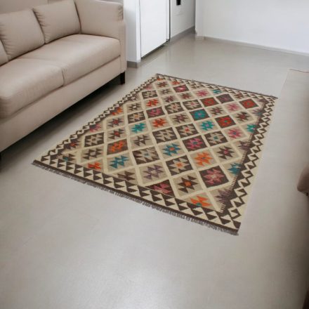 Gyapjú Kilim szőnyeg Chobi 152x205 kézi szövésű afgán Kilim