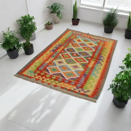 Gyapjú Kilim futószőnyeg Chobi 106x199 kézi szövésű afgán Kilim