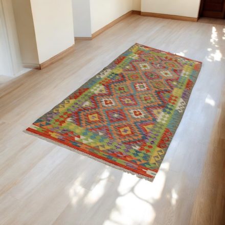 Afgán Kilim futószőnyeg Chobi 97x276 etnikai kézi szövésű Kilim