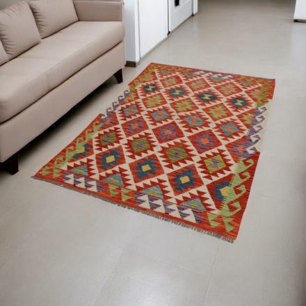 Afgán Kilim Chobi 124x190 kézzel szövött Kilim szőnyeg