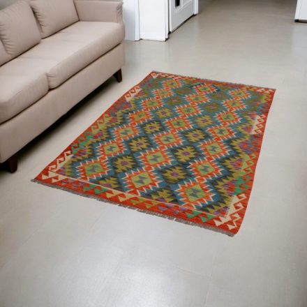 Kézi szövésű Kilim Chobi 130x188 afgán gyapjú Kilim szőnyeg