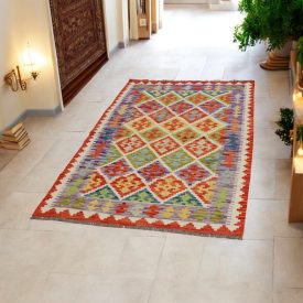   Kilim futószőnyeg Chobi 110x200 afgán kézi szövésű kelim