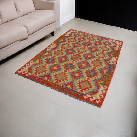 Maimana Kilim szőnyeg 125x183 afgán kézi szövésű Kilim