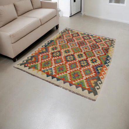 Kézi szövésű Kilim Chobi 140x190 afgán gyapjú Kilim szőnyeg