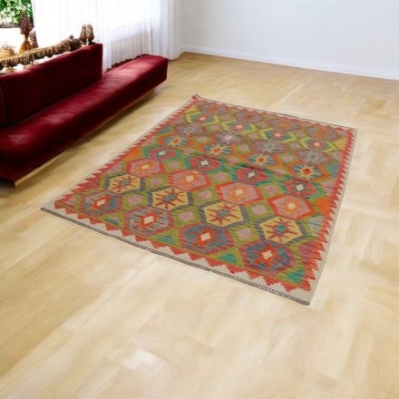 Chobi Kilim szőnyeg 149x196 kézi szövésű gyapjú kelim