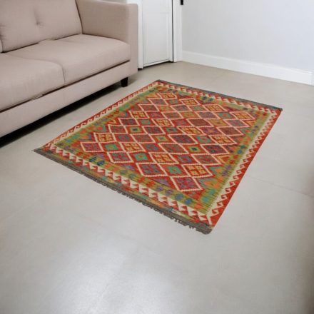 Etnikai Kilim szőnyeg Chobi 148x194 kézi szövésű szőttes szőnyeg