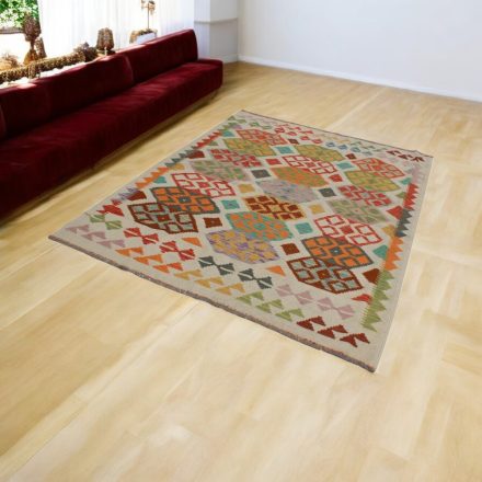 Chobi Kilim szőnyeg 161x207 kézi szövésű gyapjú kelim