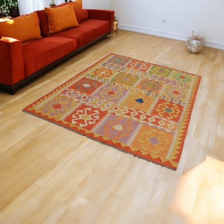 Kilim szőnyeg Chobi 152x201 afgán kézi szövésű kelim