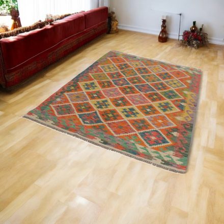 Kézi szövésű Kilim Chobi 150x208 afgán gyapjú Kilim szőnyeg