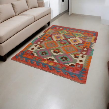 Maimana Kilim szőnyeg 145x202 afgán kézi szövésű Kilim