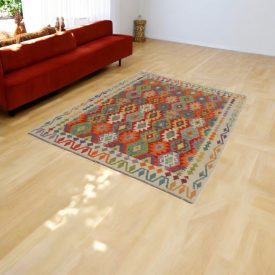   Kézi szövésű Kilim Chobi 177x250 afgán gyapjú Kilim szőnyeg