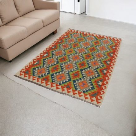 Gyapjú Kilim szőnyeg Chobi 126x178 kézi szövésű afgán Kilim