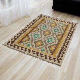 Chobi Kilim szőnyeg 106x147 kézi szövésű gyapjú kelim