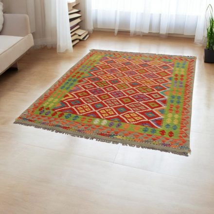 Chobi Kilim szőnyeg 153x198 kézi szövésű gyapjú kelim