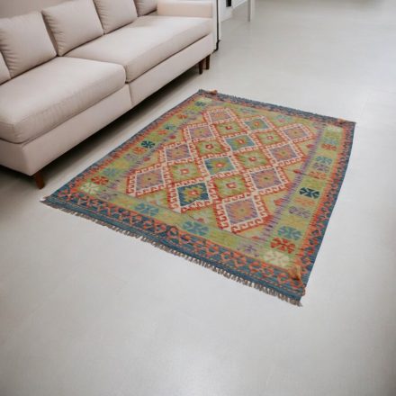 Gyapjú Kilim szőnyeg Chobi 153x207 kézi szövésű afgán Kilim