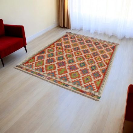 Maimana Kilim szőnyeg 150x215 afgán kézi szövésű Kilim