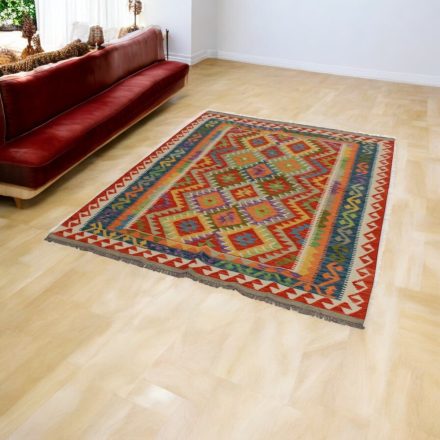 Kilim szőnyeg Chobi 159x195 afgán kézi szövésű kelim