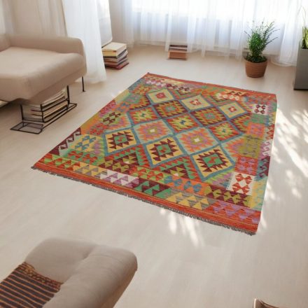 Afgán Kilim Chobi 152x200 kézzel szövött Kilim szőnyeg