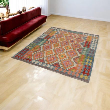 Kilim szőnyeg Chobi 153x194 afgán kézi szövésű kelim