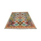 Gyapjú Kilim szőnyeg Chobi 145x204 kézi szövésű afgán Kilim