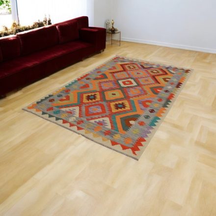 Kézi szövésű Kilim Chobi 166x247 afgán gyapjú Kilim szőnyeg