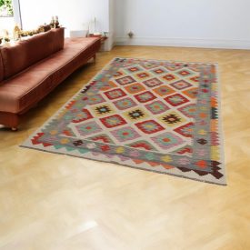   Kézi szövésű Kilim Chobi 167x244 afgán gyapjú Kilim szőnyeg