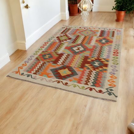 Chobi Kilim szőnyeg 170x241 kézi szövésű gyapjú kelim