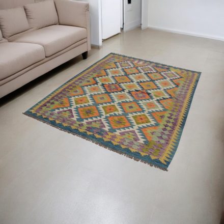 Kilim szőnyeg Chobi 156x202 afgán kézi szövésű kelim