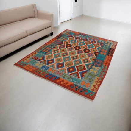 Maimana Kilim szőnyeg 151x202 afgán kézi szövésű Kilim