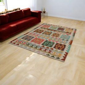   Gyapjú Kilim szőnyeg Chobi 177x251 kézi szövésű afgán Kilim