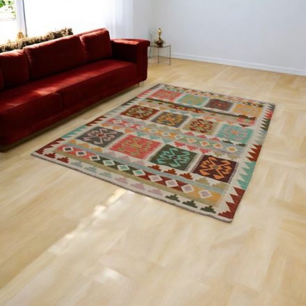 Gyapjú Kilim szőnyeg Chobi 177x251 kézi szövésű afgán Kilim